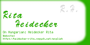 rita heidecker business card